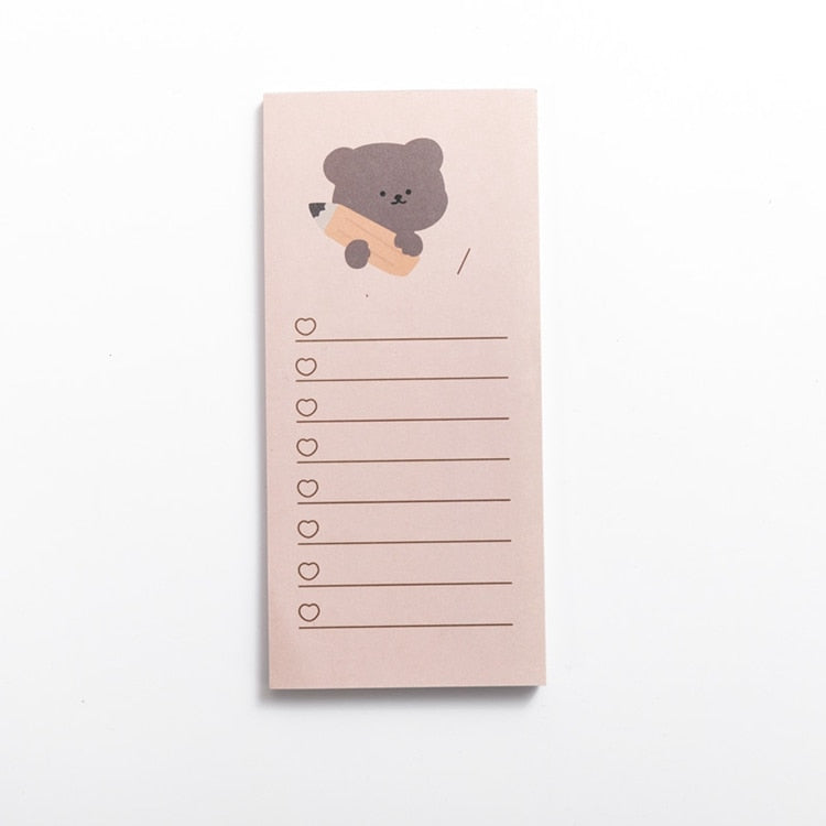 50 Sheets Cute Cookie Bear Memo Pad Kawaii Stationery N Times Sticky Notes Portable Notepad School Office Supply Papeleria