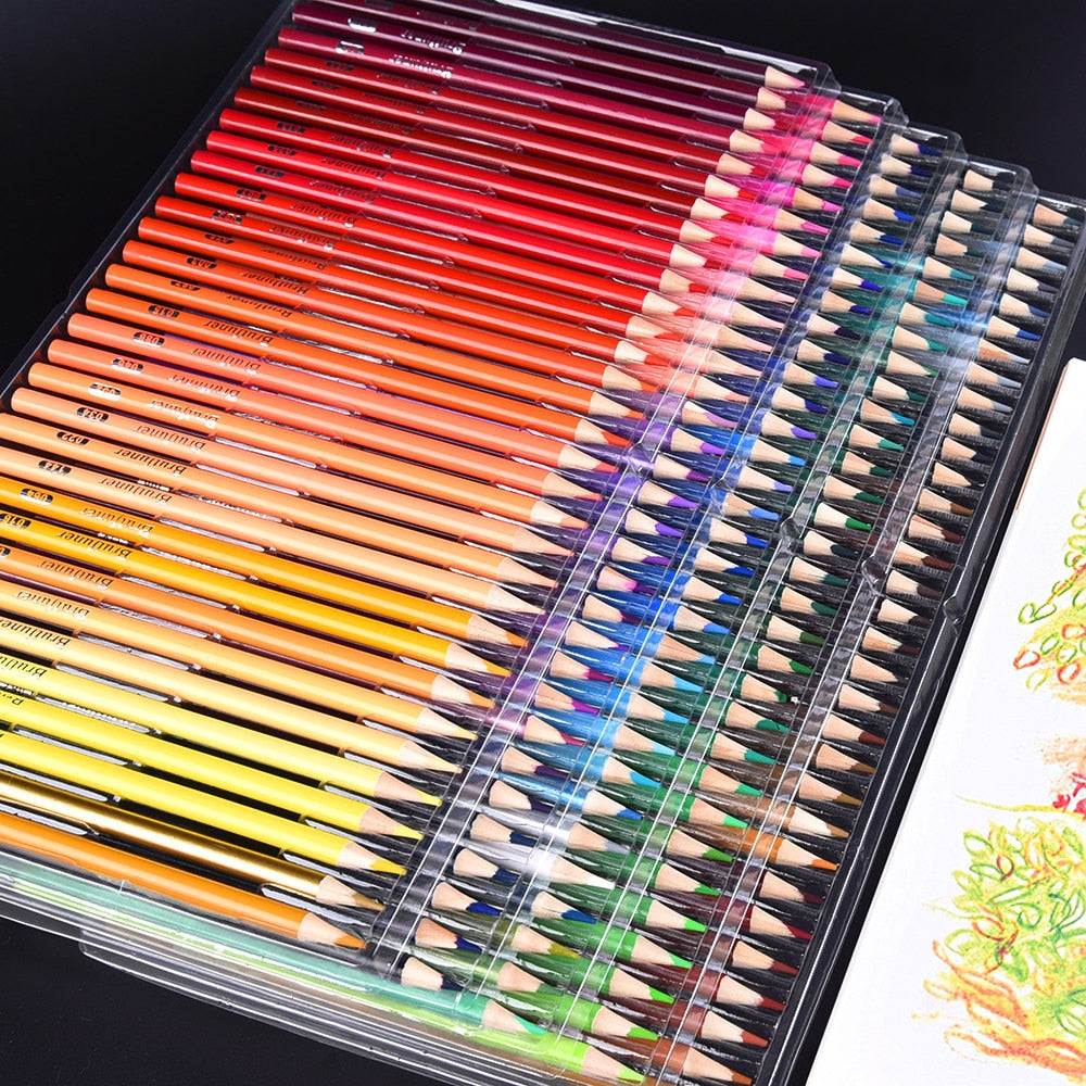 Multicolour 180 Colors Professional Watercolor Pencils Set Artist Painting Sketching Wood Soft Color Pencil School Art Supplies