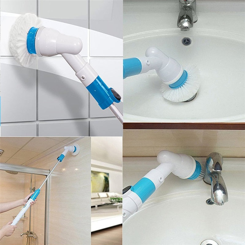 Kitchen Cleaning Tools Multifunctional Wireless Rechargeable Long-handle Retractable Waterproof Electric Cleaning Brush