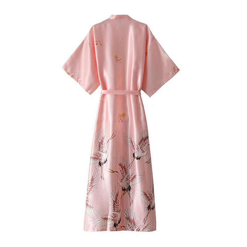 Fashion Women's Summer Mini Kimono Robe Lady Rayon Bath Gown Yukata Nightgown Sleepwear Sleepshirts Pijama Mujer Size M-XXL