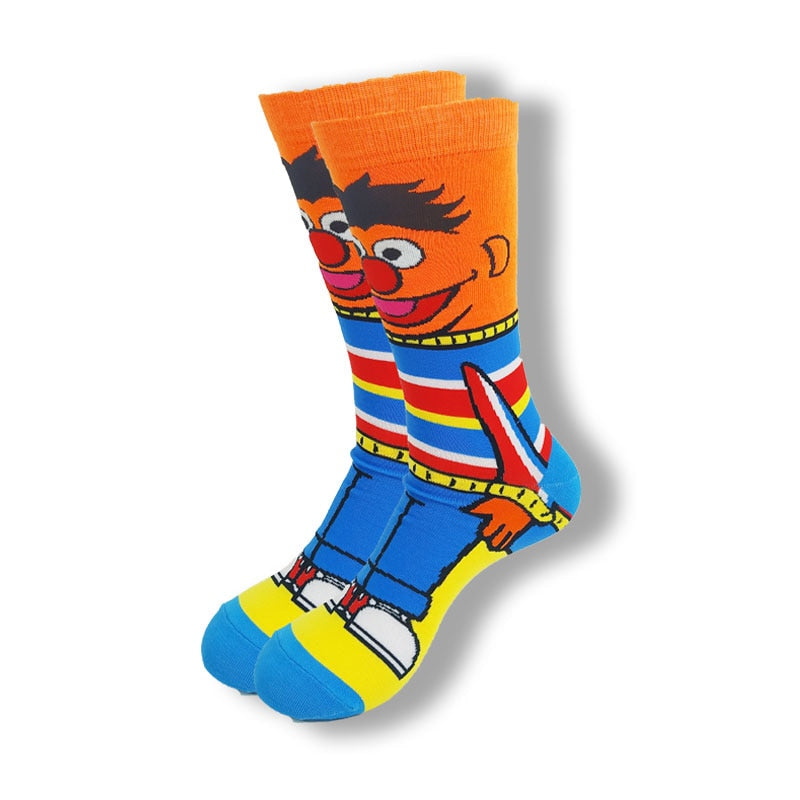 Autumn and Winter Men's  and Women's  Socks Cartoon Movie Characters Funny Novel Street Style High Quality  Middle Tube Socks