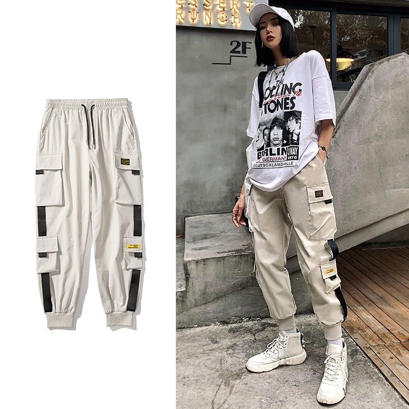 Streetwear Black Pants Women Style Elastic Waist Sweatpants Baggy Pants Summer Autumn Hip Hop Harajuku Trousers Women