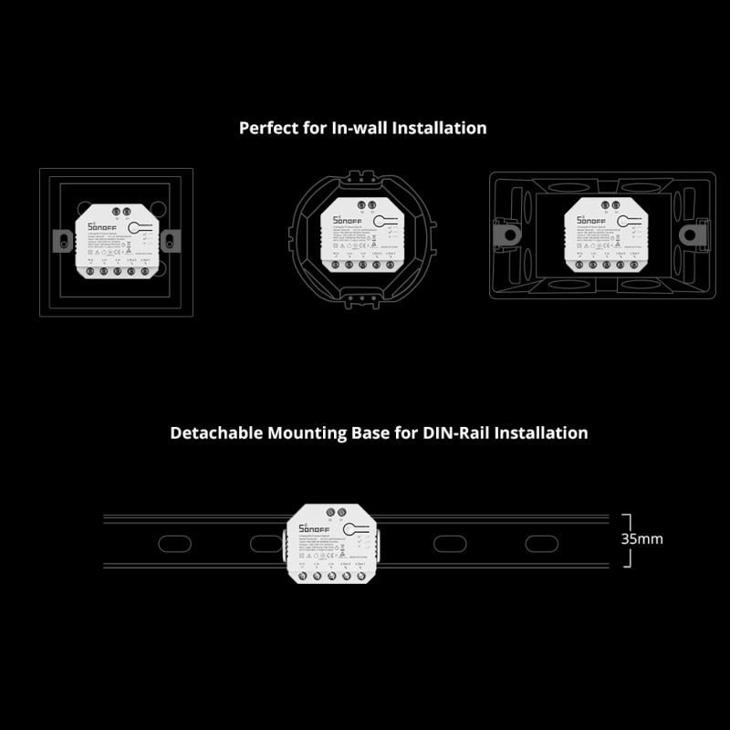 SONOFF DUAL R3 2 Gang Dual Relay Module DIY MINI Smart Switch Power Metering Smart Home Control via eWeLink Alexa Google Home