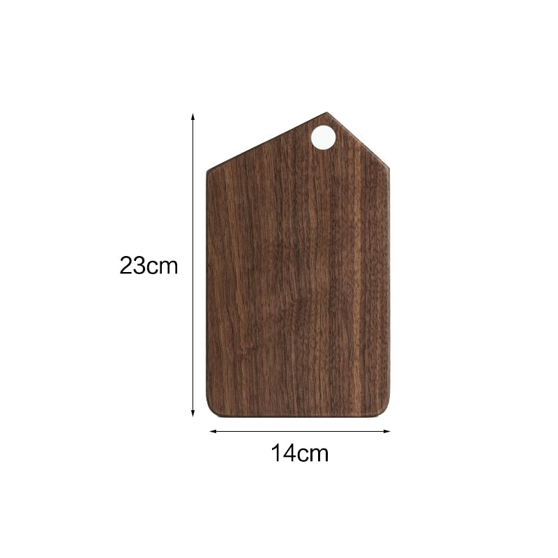 Black walnut cheese board special-shaped cutting boards solid wood rootstock hole wood board kitchen stuff