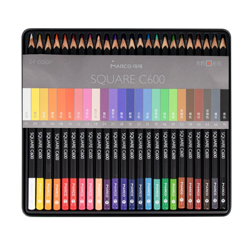 Xsyoo 12/24 COLORS NEW Soft Trendy Pastel Colors Non-toxic Color Pencil Colour Pencils Set For Coloring School Art Supplies