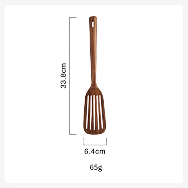 Wooden Kitchen Utensil Set, Acacia Spurtle Kitchen Sets Non-Stick Wooden Cooking Utensils Spatula Slotted Spurtle Spatula Sets