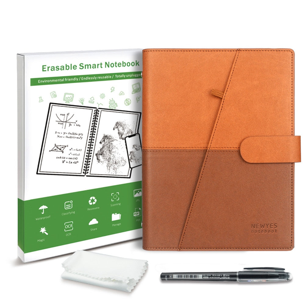 Dropshipping Erasable Notebook Paper Leather Reusable Smart Notebook Cloud Storage Flash Storage