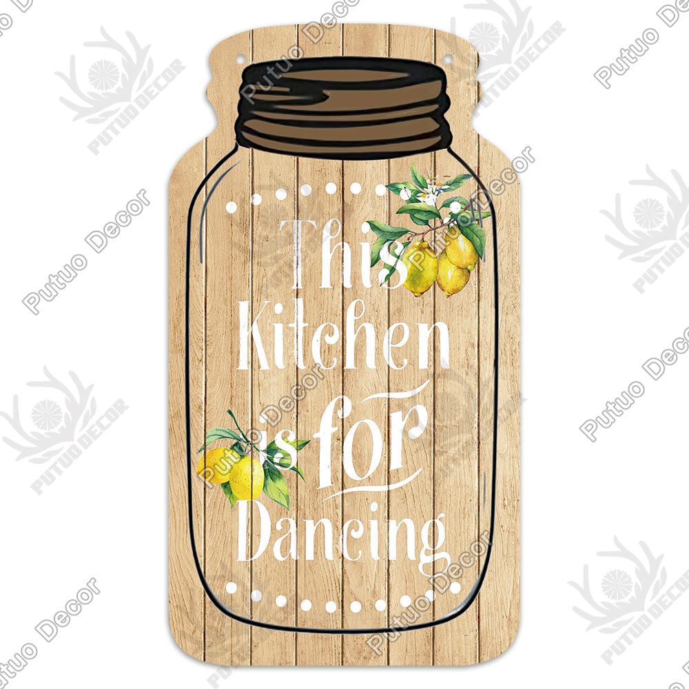 Decor Kitchen Sign Mason Jar Shape Wood Hanging Sign Irregular Plate for Rustic Home Decoration Kitchen Wall Decor GiftTag