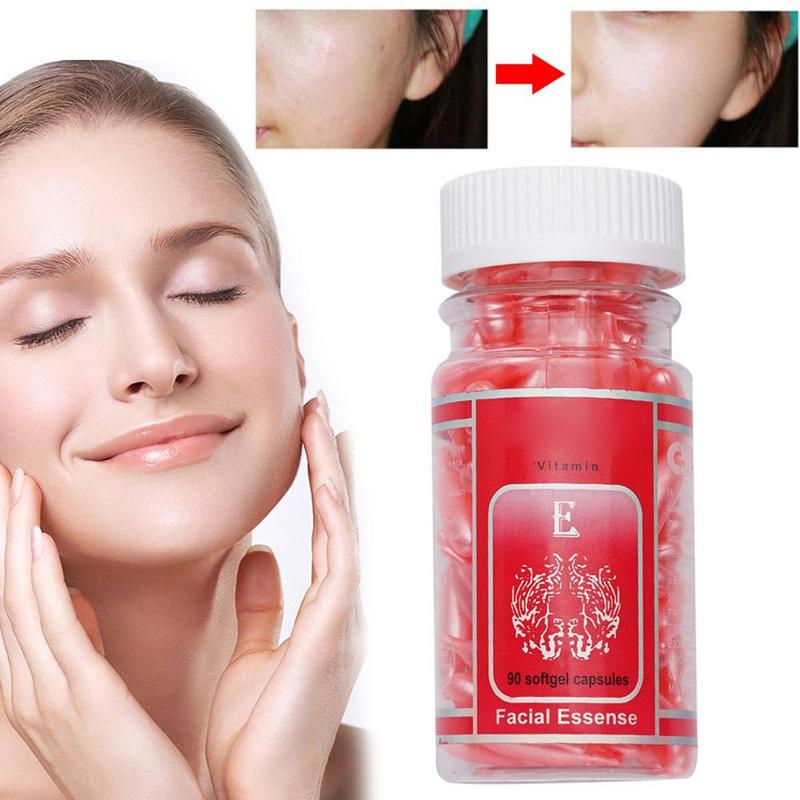 90pcs/box Vitamin E Capsules Spot Acne Removing Moisturizing Nutrition Whitening Freckle Capsule Serum Face Cream Hot