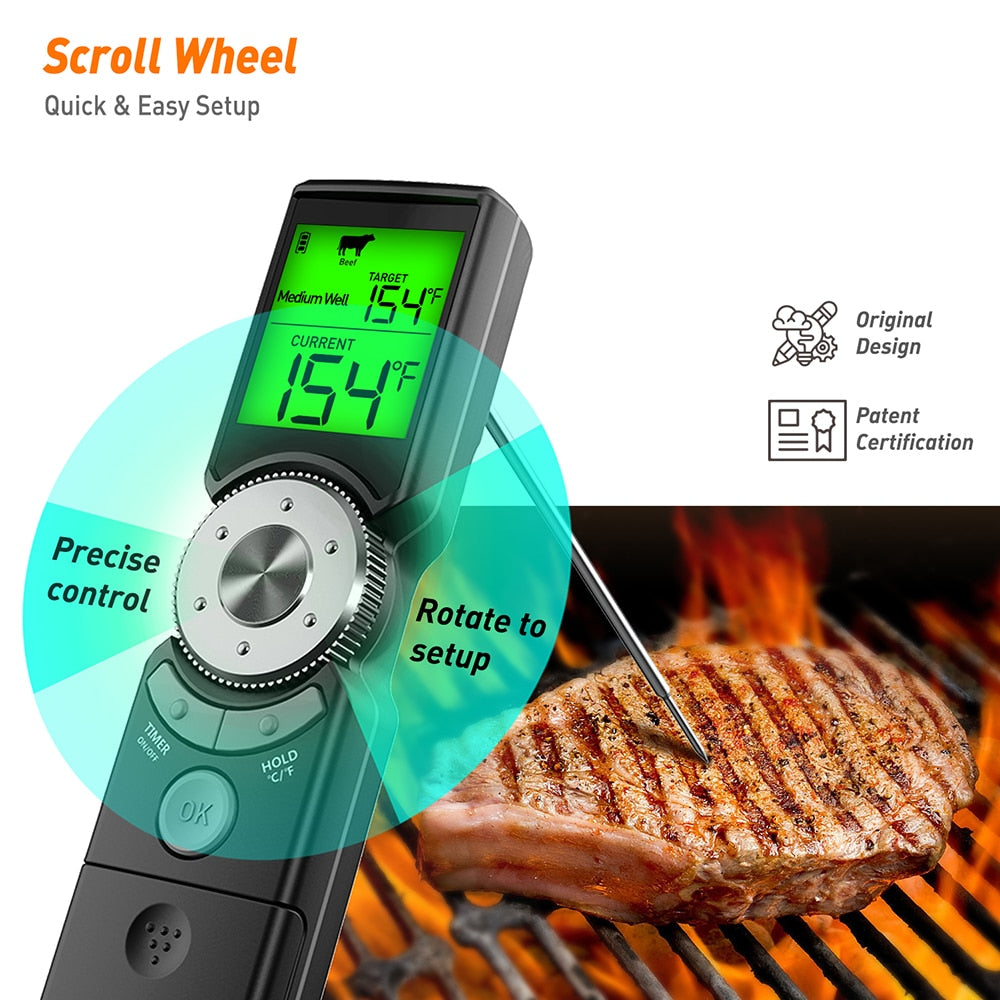 Instant Read Waterproof Digital Electronic Kitchen Cooking BBQ Grill Meat Thermometer For Oven