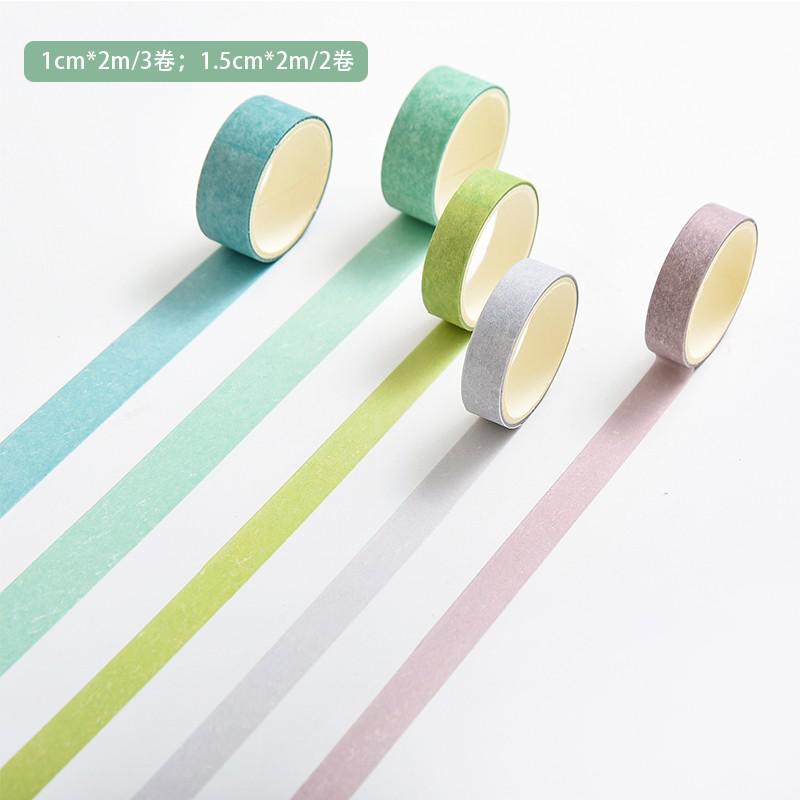 5 Pcs/pack Morandi Colorful Washi Tape Set Diy Scrapbooking Sticker Label Masking Tape School Office Supply