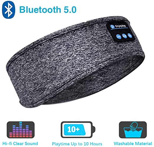 Wireless bluetooth 5.0 Earphones Sleeping Eye Mask Music player / Sports headband Travel Sweatband Headset Speakers Headset2021