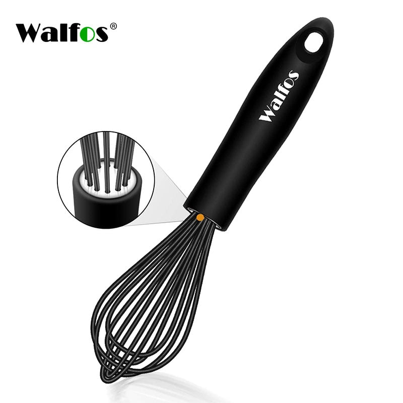 1pcs/3set Multifunctional Rotating Manual Whisk Mixer Mini Plastic Kitchen Whisk Baking Tool Silicone Whisk