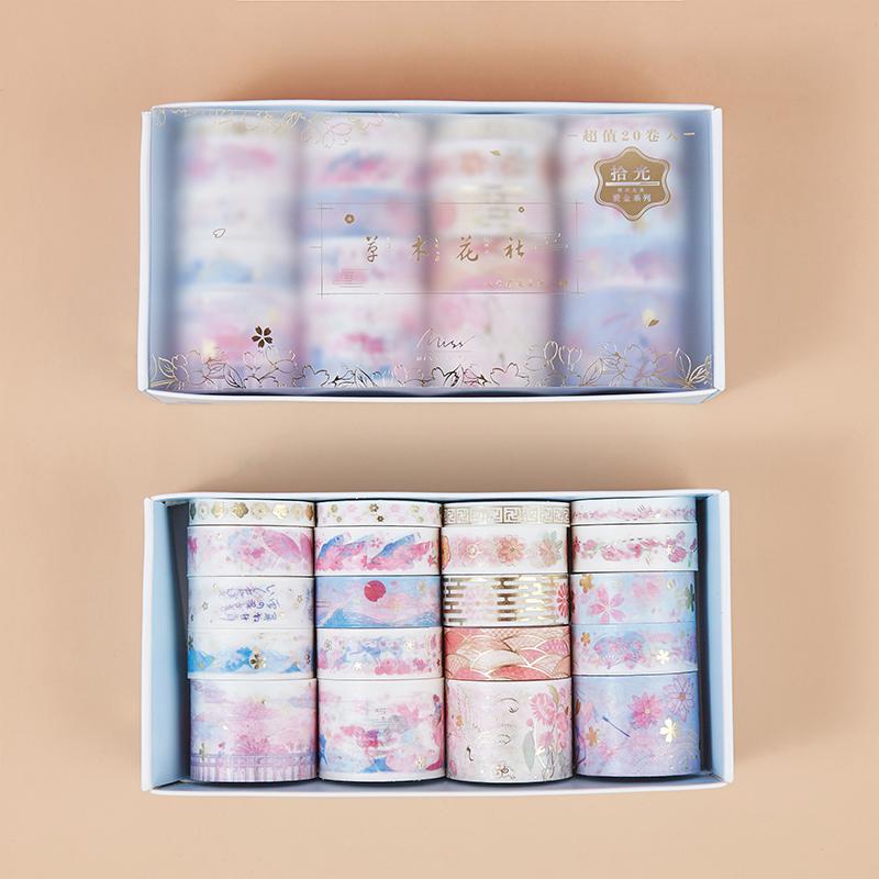 20Rolls/Lot Foil Universe Washi Tape Set DIY Craft Masking Scrapbooking Tape For Diary Album Stationery School Supplies Gift