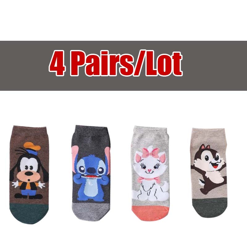 5 Pairs/Lot women socks Casual Korea cartoon animal socks Cotton Cute girl funny mouse duck ankle socks size 35-41