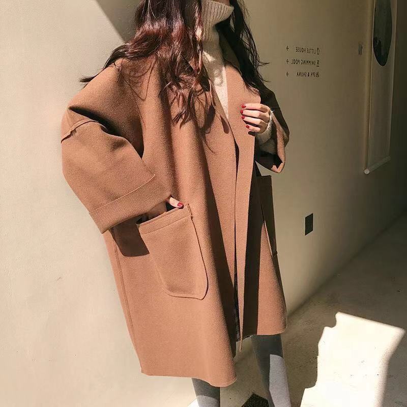 Spring Women Long Trench Coat Luxury Casual Loose Coat Solid Color Cloak Thin Women Windbreaker Coat