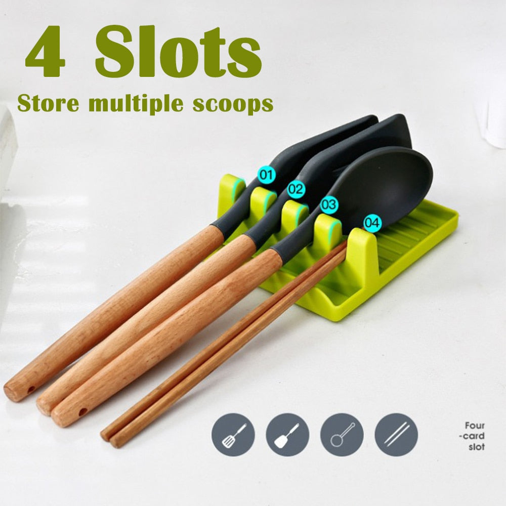 Kitchen Spoon Holder Kitchen Accessories Fork Spatula Rack Rest Shelf Kitchen Storage Organizer for Convenience Cooking Tool