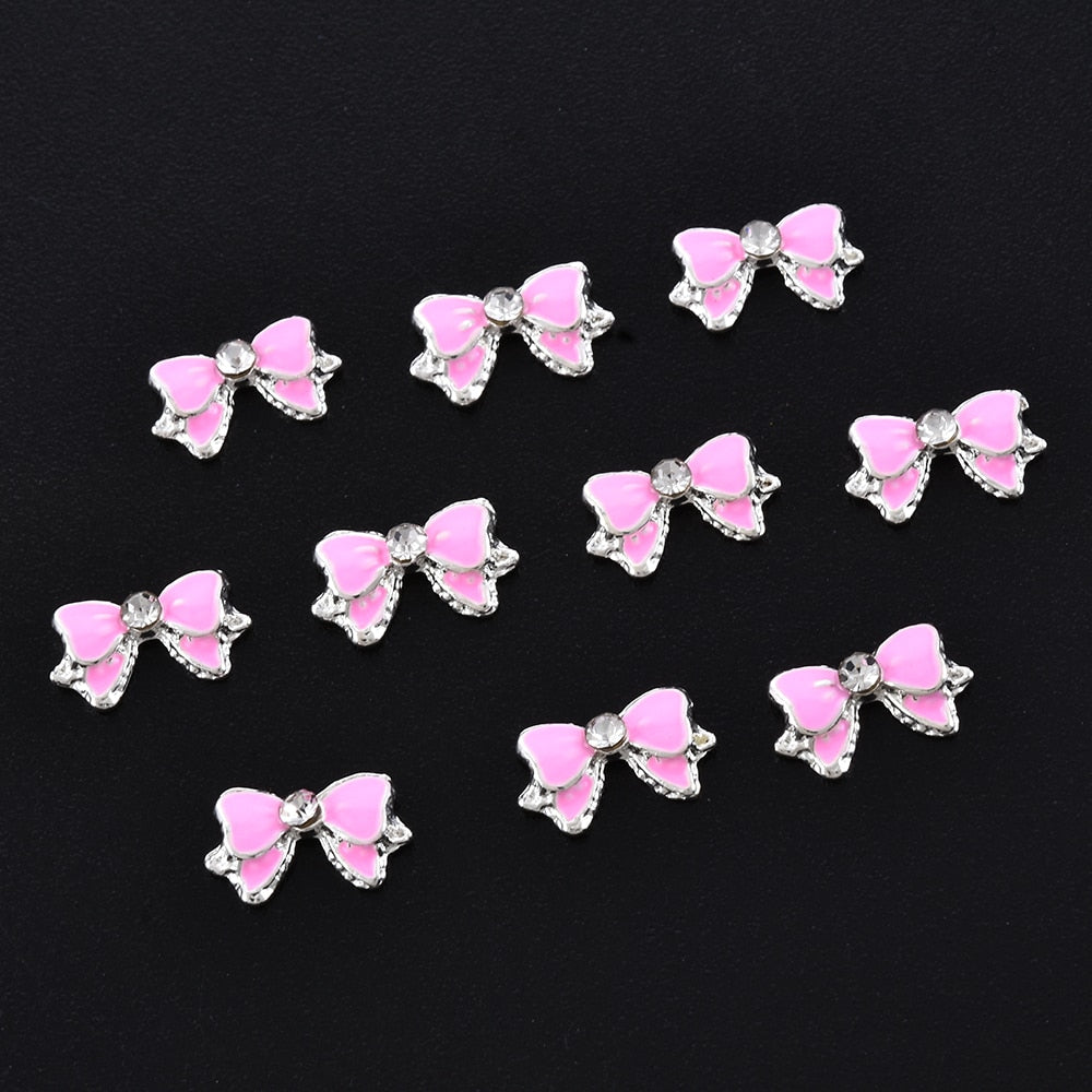 10 Pcs High Quality Glitter Full Drill Mouse Nial Art Decorations Alloy Rhinestones 3d Nail Jewelry Charms For Nails