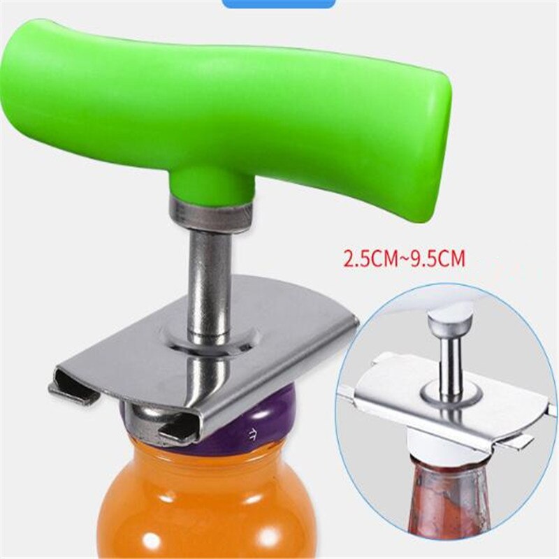 Manual Stainless Steel Easy Can Jar Opener Adjustable 1-4 Inches Cap Lid Openers Tool Kitchen Gadgets