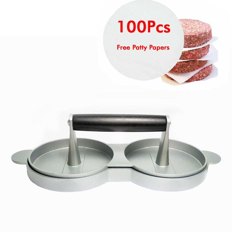 High quality Round Shape Hamburger Press Aluminum Alloy Meat Beef Grill Burger Mold Kitchen Tool