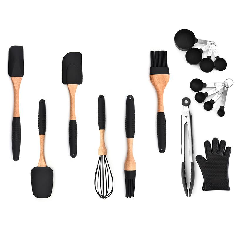 Silicone Wood Turner Spatula Brush Scraper Pasta Gloves Egg Beater Kitchen Accessories Baking Cooking Tools Kitchenware Cookware