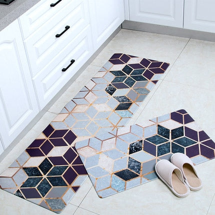 Non-slip Oil Proof  Waterproof PU PVC Carpet for living Room Modern Kitchen Mat Bedroom Rug