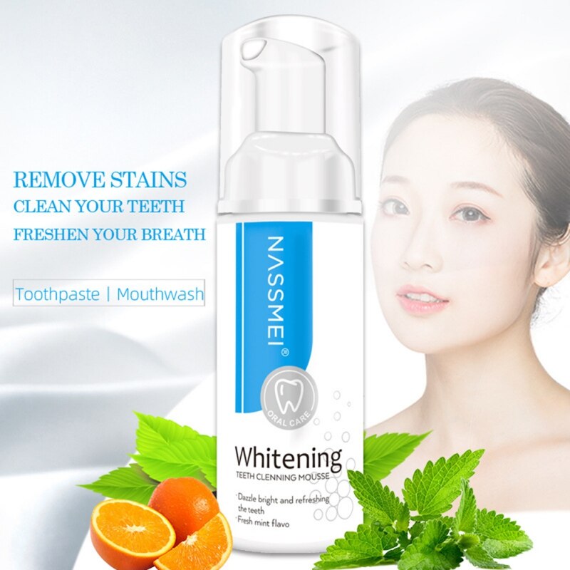 60ml Toothpaste Cleansing Foam Baking Soda Toothpaste Intensive Stain Removal Toothpaste Ultra-fine Mousse Foam