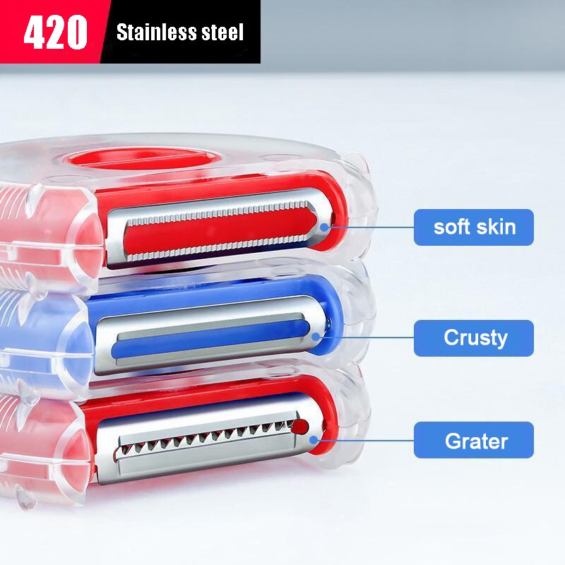 Magic Trio Peeler Slicer Shredder Peeler Julienne Cutter Multi Stainless Steel Blade Grater Zesters Kitchen accessories