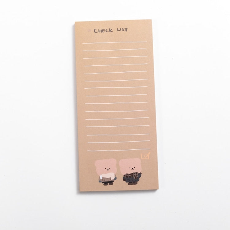 50 Sheets Cute Cookie Bear Memo Pad Kawaii Stationery N Times Sticky Notes Portable Notepad School Office Supply Papeleria