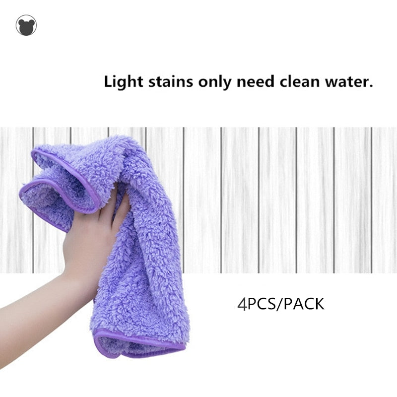 3/4PCS Plush Microfiber cloth household cleaning cloth better than cotton kitchen towels micro fiber towel kitchen towel thick