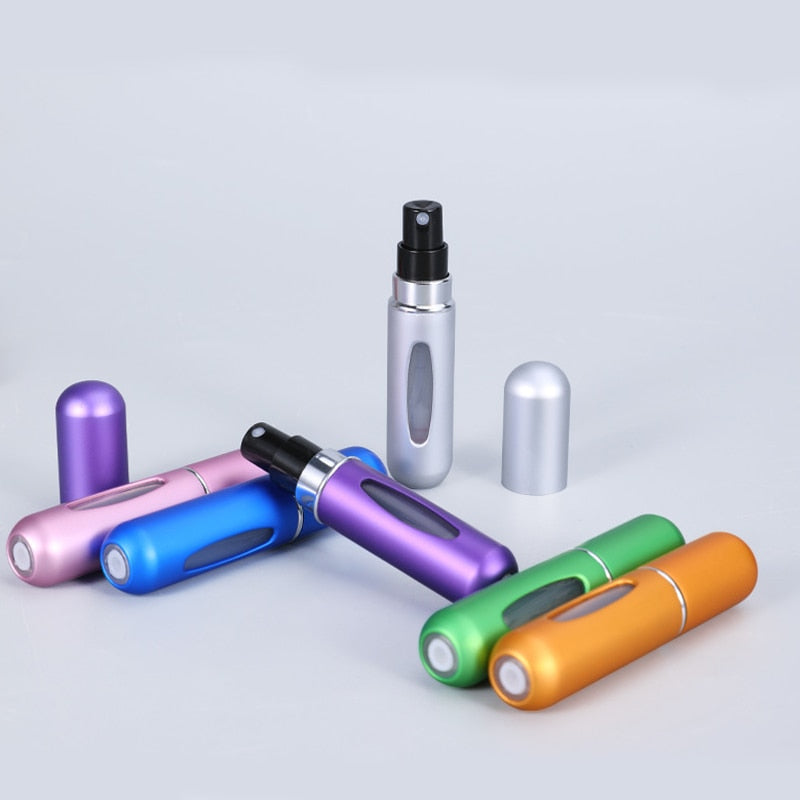 5ml Perfume Atomizer Portable Liquid Container For Cosmetics Mini Aluminum Spray Alcochol Empty Bottle  Refillable For Traveling