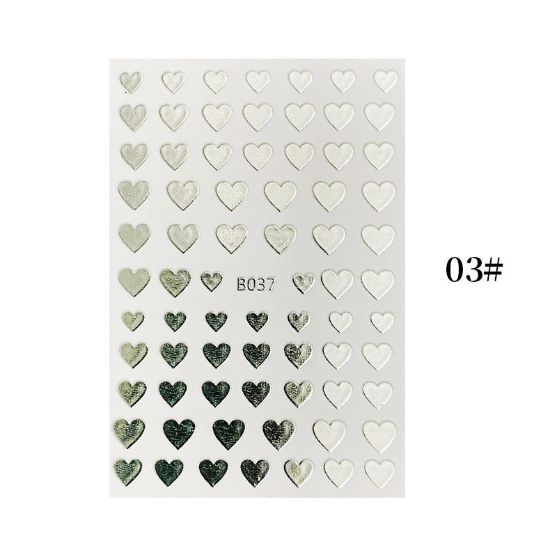 1PC Heart Love Design 3D Nail Sticker English Letter stickers Face Pattern Trasnfer Sliders Valentine's Day Nail Art Decoration