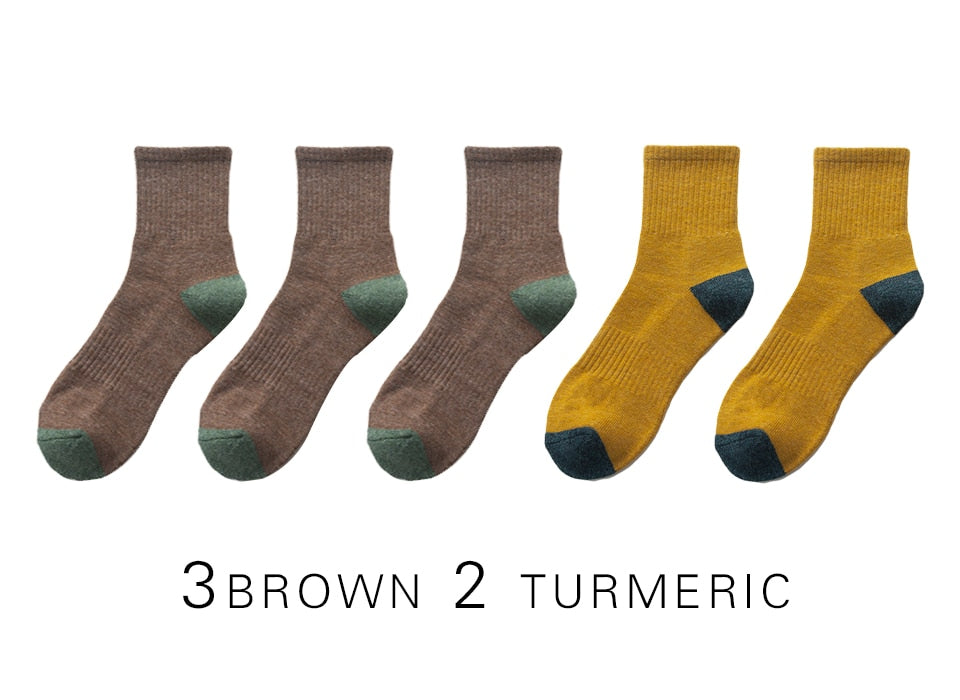 Harajuku Socks Winter Warm Men's Socks Thicke Terry Breathable High Quality Casual Business Socks Cotton Male