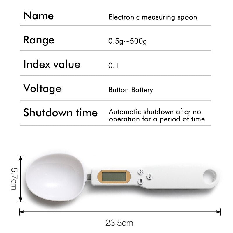 500g/0.1g  Electronic Digital Measuring Spoon Scale For Cooking Kitchen Tools