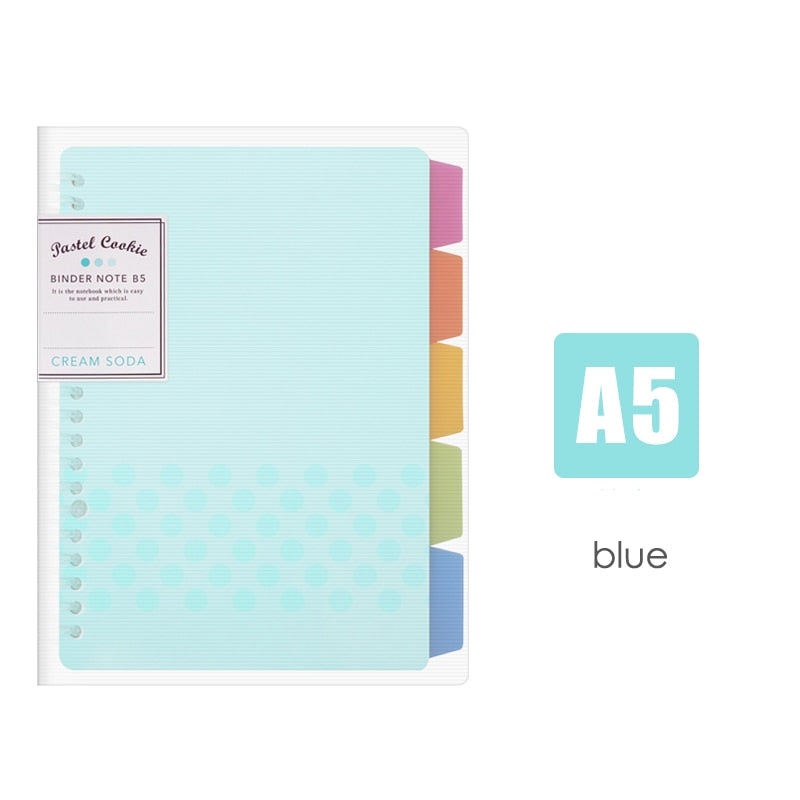 KOKUYO Macaron note book loose leaf inner core A5 B5 notebook diary plan binder office school supplies ring binder