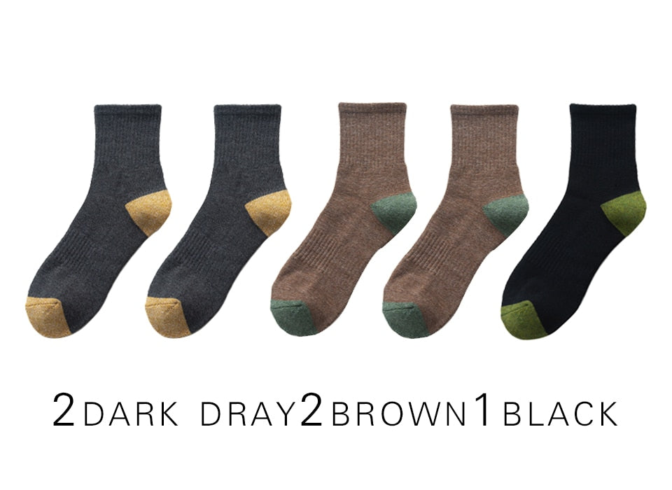 Harajuku Socks Winter Warm Men's Socks Thicke Terry Breathable High Quality Casual Business Socks Cotton Male