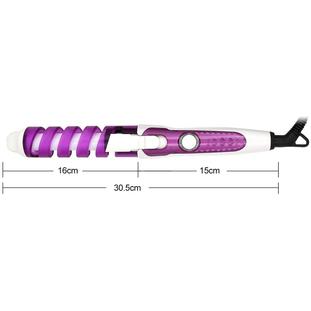 Professional Portable Hair Salon Spiral Curl Styler Ceramic Perfect Curling Iron Hair Curler Waver Electric Culring Wand