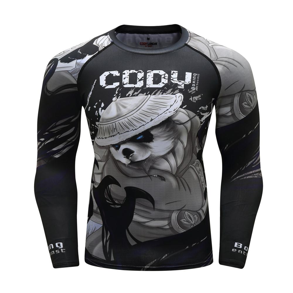 Male Fitness Suit MMA Running Shirt Men Rashguard Training T Shirt Crossfit Bodybuilding Men Compression Kit Print 3D T Shirt