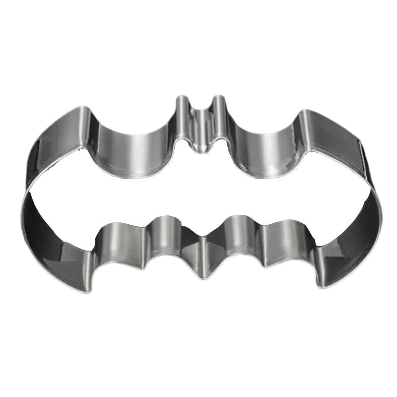 Halloween Cake Mold Bat Cookie Tool Cutter Biscuit Press Icing Set Stamp Mold Stainless Steel Pastry Tools Kitchen Accessories