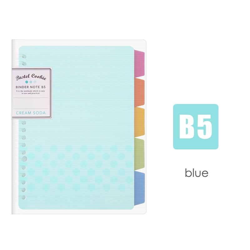 KOKUYO Macaron note book loose leaf inner core A5 B5 notebook diary plan binder office school supplies ring binder