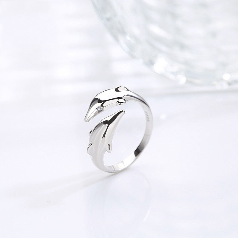 Silver Plated Rings for Women Temperament Personality Jewelry Creative Love Hug Ring Fashion Tide Flow Open Ring Anillos