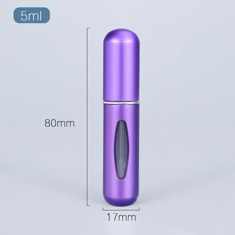 5ml Perfume Atomizer Portable Liquid Container For Cosmetics Mini Aluminum Spray Alcochol Empty Bottle  Refillable For Traveling