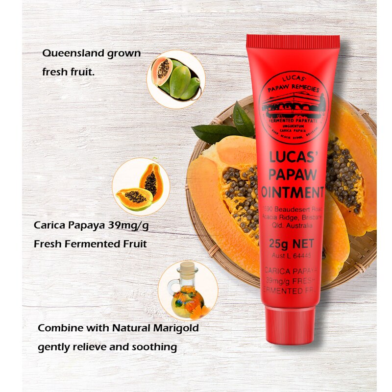 Australia Lucas PAPAW Ointment Diaper Rash Cream Wound Care Papaya Skin Rash Cream for insect bites nappy rash 25g/75g