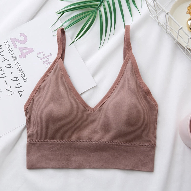 Women Sexy Crop Tops Tube Top Bra Female Streetwear Sleeveless Camis Seamless Sport Lingerie Tee Crop Top Bandeau Top Tanks