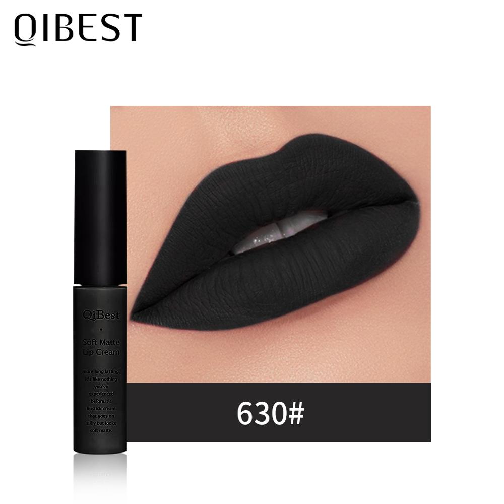 QIBEST Matte Lip Gloss Lip Makeup 34 Colors Velet Nude Waterproof Lipgloss Matte Lipstick Liquid Lipstick Long lasting Lip Tint