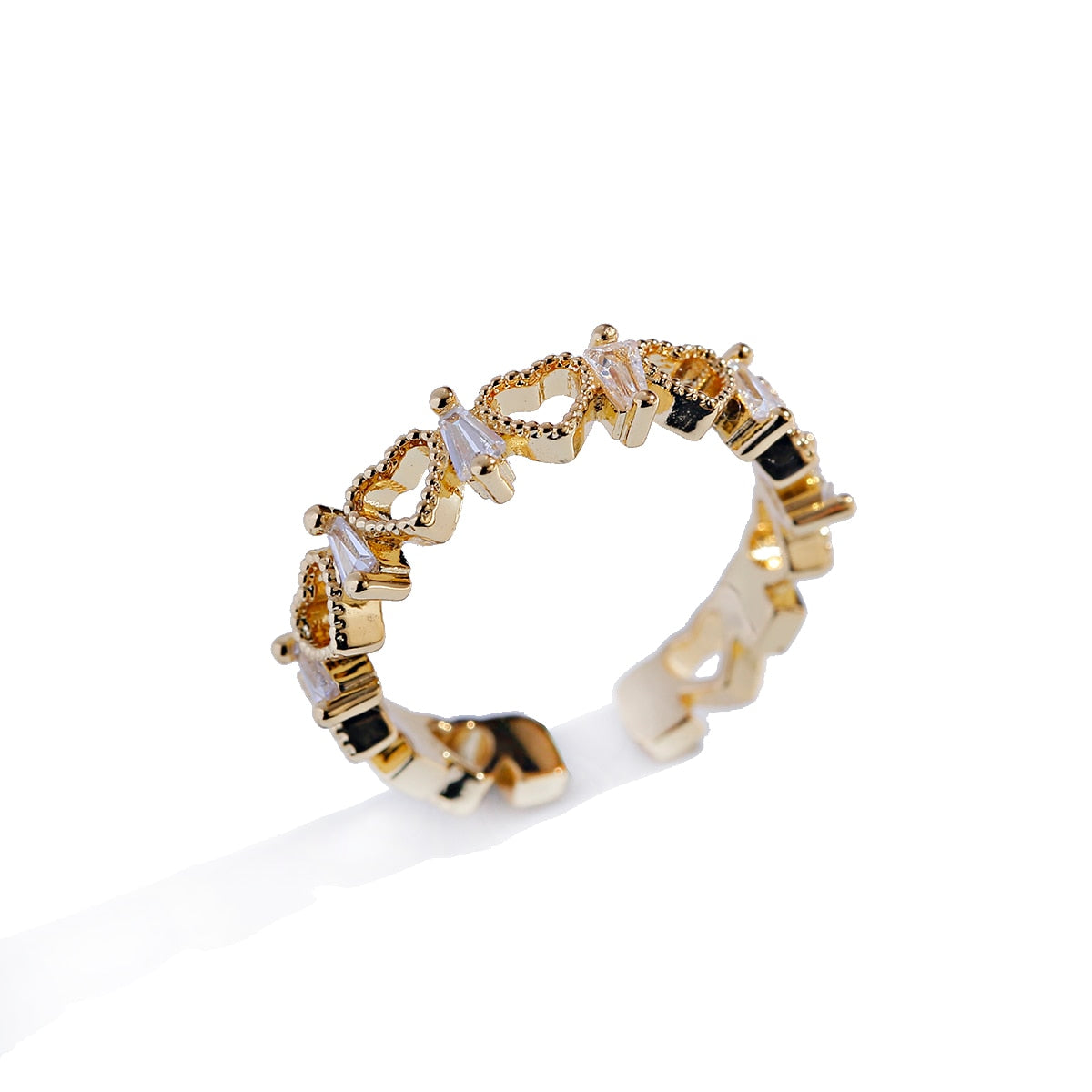 Stackable Rings Snake Rings For Women Gold Color Clear CZ Punk Rock Ring Animal Jewelry