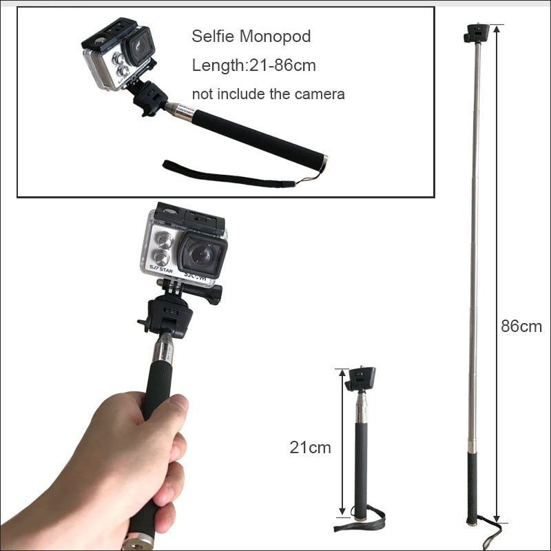 Action camera Accessories Kit for Gopro Hero 9 8 7 6 5 4 Selfie Stick Monopod Mounts for SJCAM SJ4000 Tripod for Yi 4K EKEN H9R