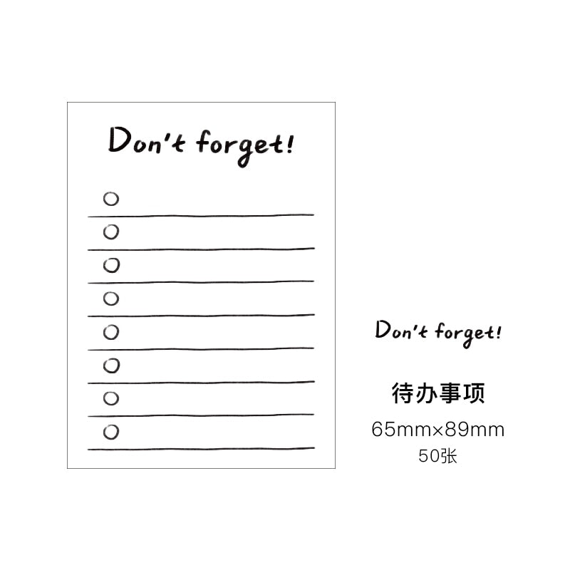 Yoofun 50 Sheets Daily Schedule Memo Pads To Do List Weekly Planner Non-Sticky Notes Schedule Office School Supplies Stationery