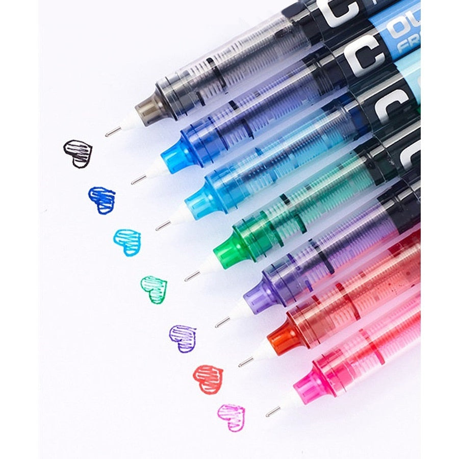 7 Color Gel Pen set Free Ink Roller Ballpoint Pens Signature High Quality Stationery Office Accessories School Supplies A6974