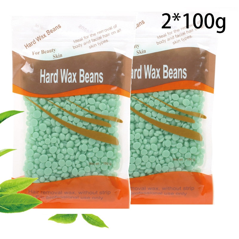 Aloe Wax Beans Honey Fragrance Hair Removal Wax Bean Hot Film Solid Particles Depilatory Leg Armpit Hair for Body Beauty2/3*100g